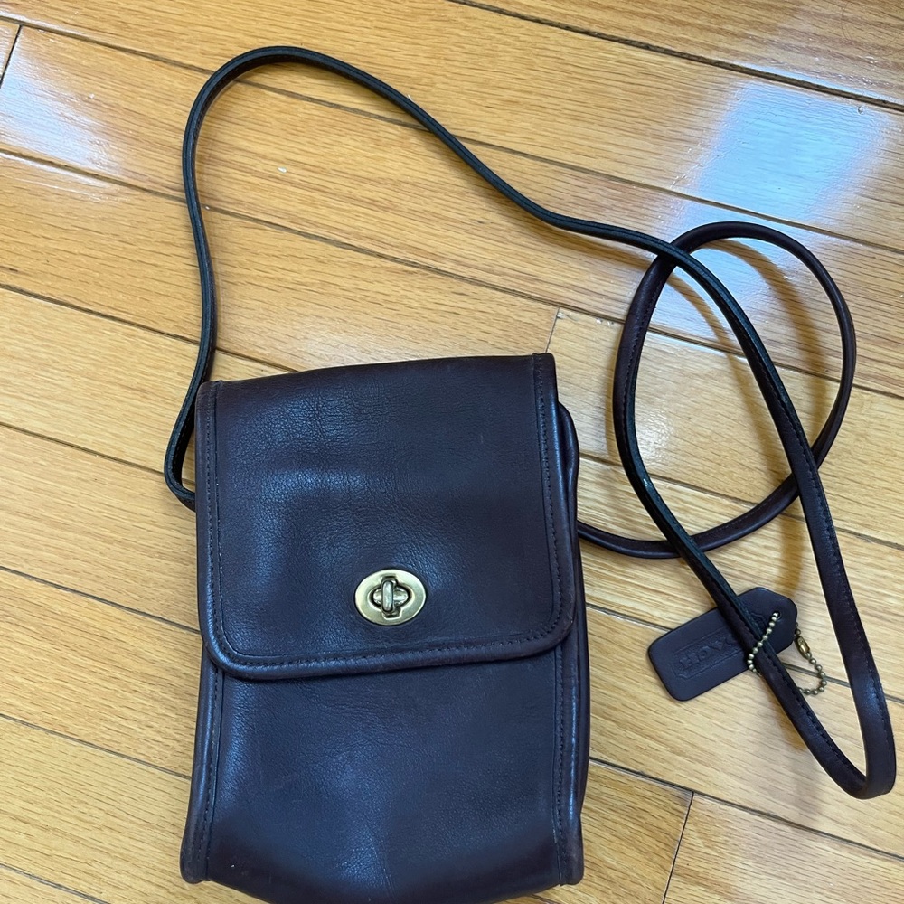 Coach Dark Brown Leather Crossbody Bag